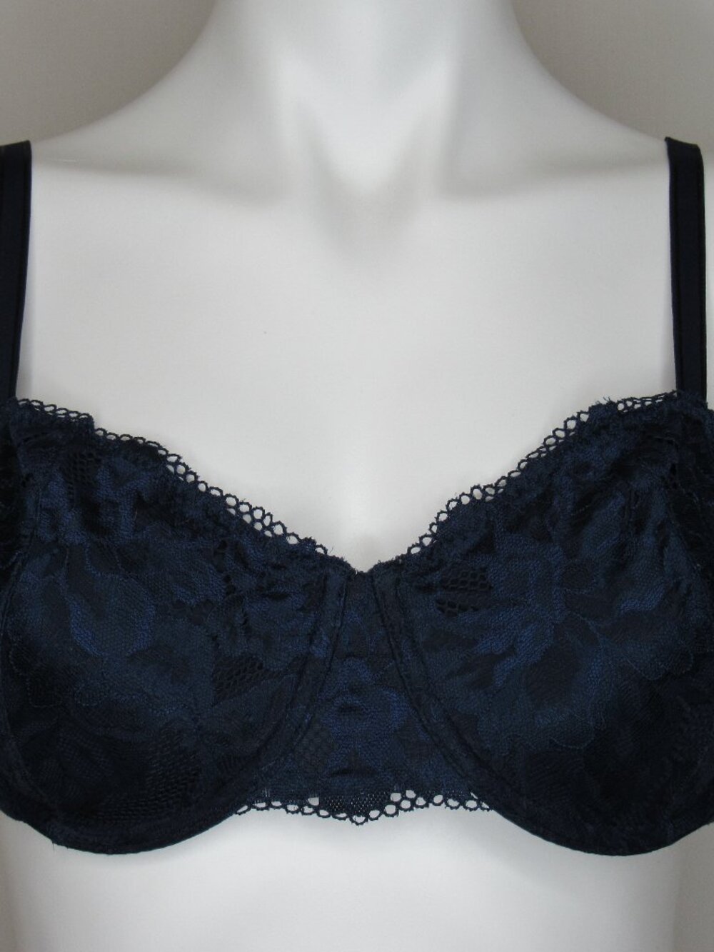 Soma EMBRACEABLE BALCONETTE Blue Lace Bra 36C